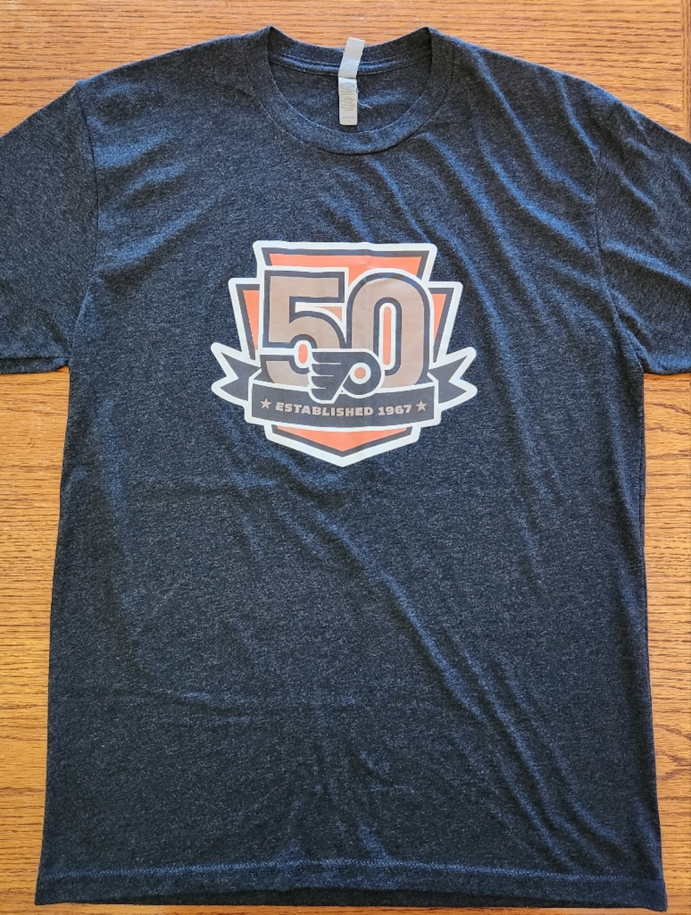 Philadelphia Flyers 50th Anniversary Est. 1967 TShirt, Next Level, Size L, NHL